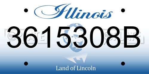 3615308B Illinois License Plate