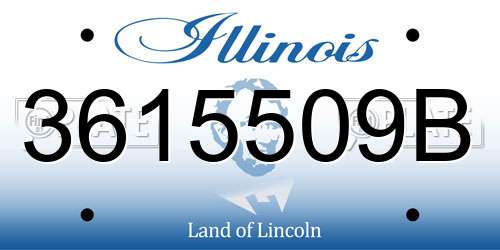 3615509B Illinois License Plate