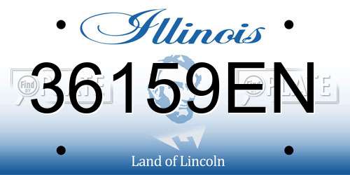 36159EN Illinois License Plate