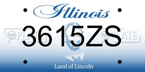 3615ZS Illinois License Plate