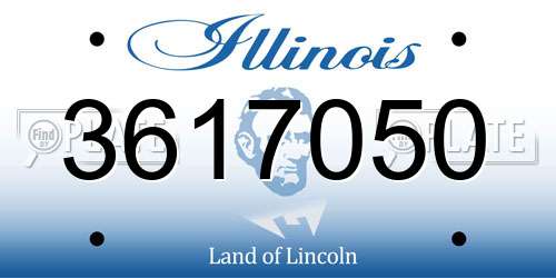 3617050 Illinois License Plate