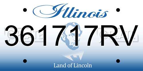 361717RV Illinois License Plate