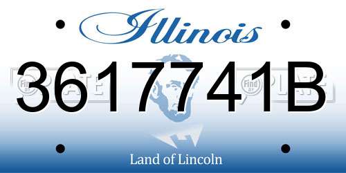 3617741B Illinois License Plate
