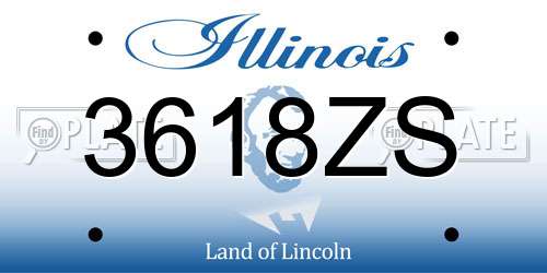 3618ZS Illinois License Plate