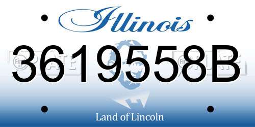 3619558B Illinois License Plate