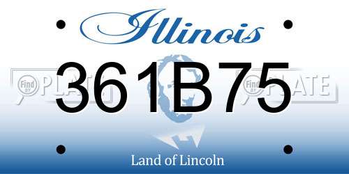 361B75 Illinois License Plate