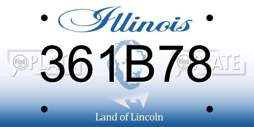 361B78 Illinois License Plate