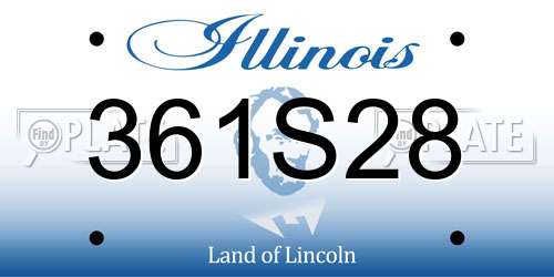 361S28 Illinois License Plate
