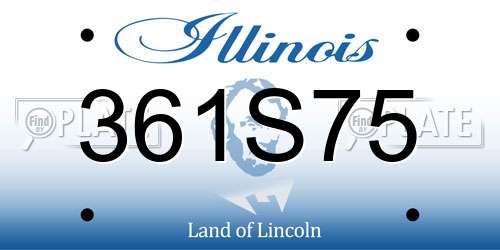 361S75 Illinois License Plate