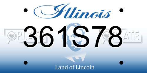 361S78 Illinois License Plate