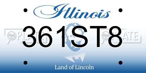 361ST8 Illinois License Plate