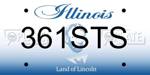 361STS Illinois License Plate