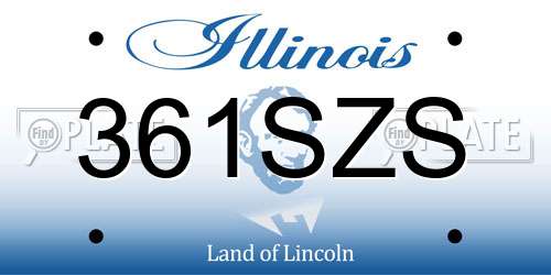 361SZS Illinois License Plate