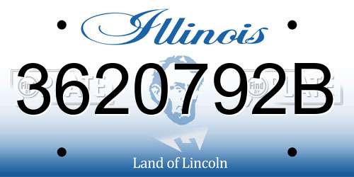 3620792B Illinois License Plate