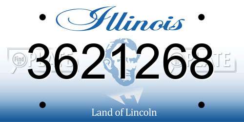 3621268 Illinois License Plate