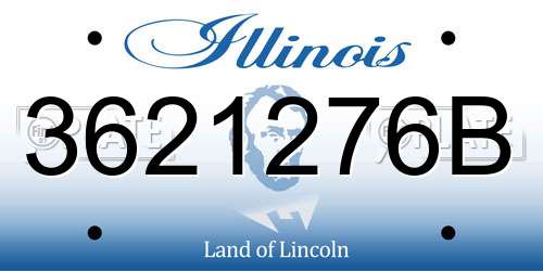 3621276B Illinois License Plate