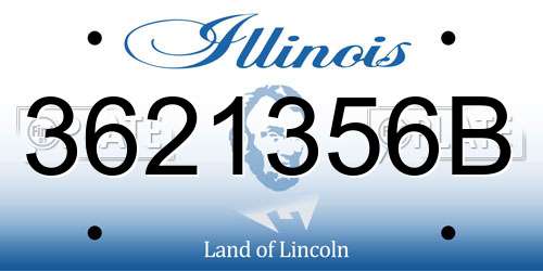 3621356B Illinois License Plate