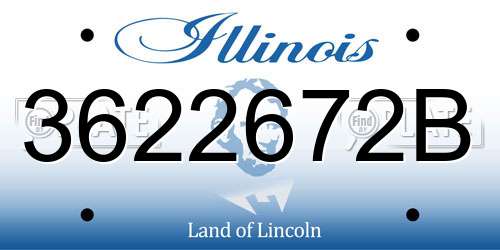3622672B Illinois License Plate