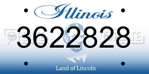 3622828 Illinois License Plate