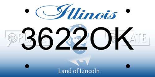 3622OK Illinois License Plate