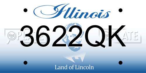 3622QK Illinois License Plate