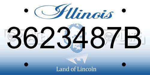 3623487B Illinois License Plate