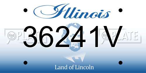 36241V Illinois License Plate