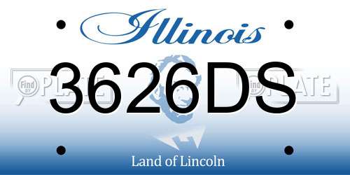 3626DS Illinois License Plate