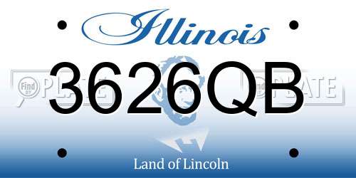 3626QB Illinois License Plate