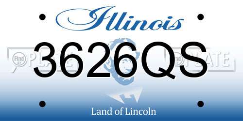 3626QS Illinois License Plate