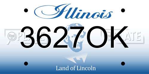 3627OK Illinois License Plate