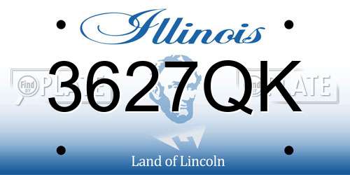 3627QK Illinois License Plate