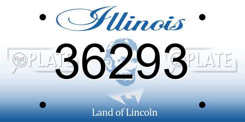 36293 Illinois License Plate