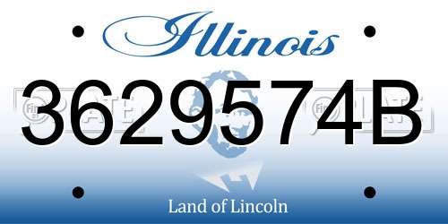 3629574B Illinois License Plate