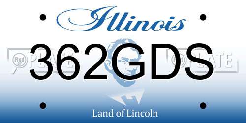 362GDS Illinois License Plate