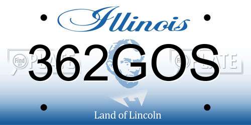 362GOS Illinois License Plate