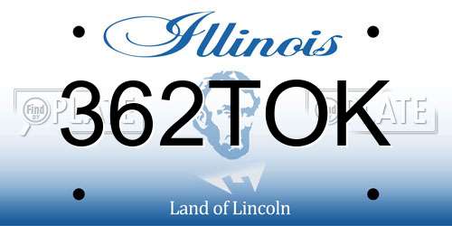 362TOK Illinois License Plate