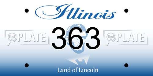 363 Illinois License Plate