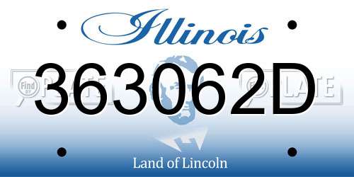 363062D Illinois License Plate