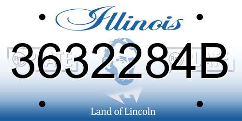 3632284B Illinois License Plate