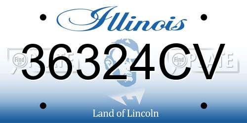 36324CV Illinois License Plate