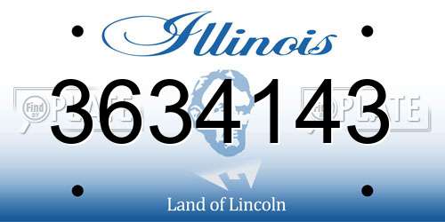 3634143 Illinois License Plate