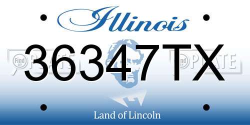 36347TX Illinois License Plate