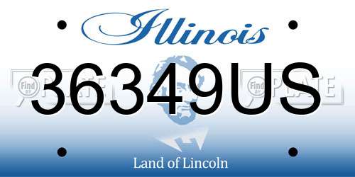 36349US Illinois License Plate