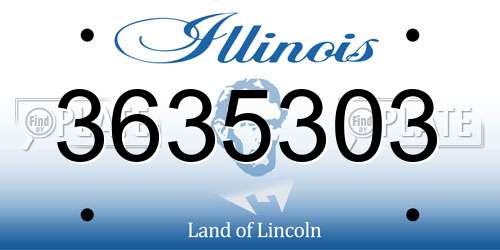 3635303 Illinois License Plate
