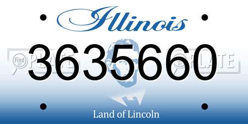 3635660 Illinois License Plate