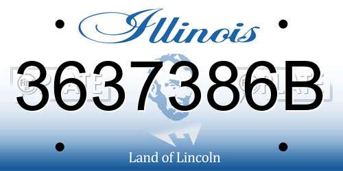 3637386B Illinois License Plate