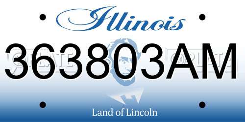 363803AM Illinois License Plate
