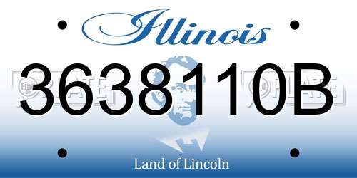 3638110B Illinois License Plate