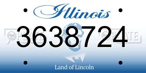 3638724 Illinois License Plate